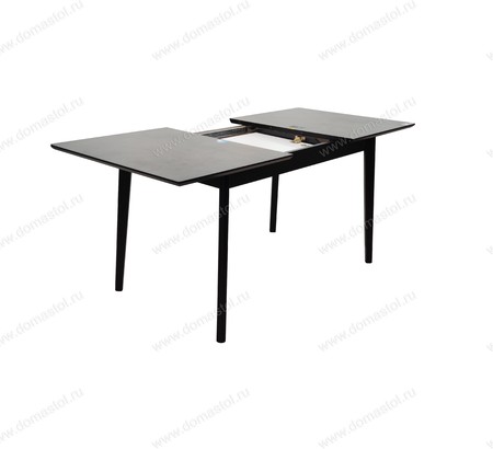 Стол кухонный Премьер ЛЮКС 120 Бетон чикаго темно-серый, черный