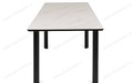 Стол Римини-1С 110 черный, керамика White Marble
