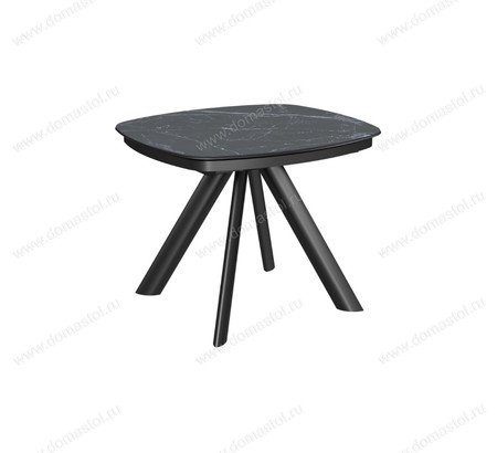 Стол Сохо-1С/Е 100 черный, керамика Black Marble