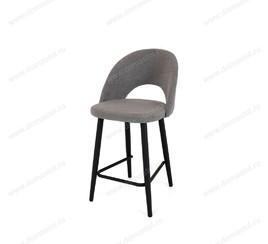 Полубарный стул Капри-4 (h600) светло-серый Т180, каркас 1R38 черный